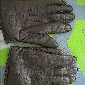 Black Leather Gloves
